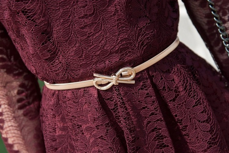 Pasek elastyczny Złoty kokardka sprężynka metalowy