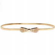 Pasek elastyczny Złoty KOKARDKA sprężynka OZDOBA