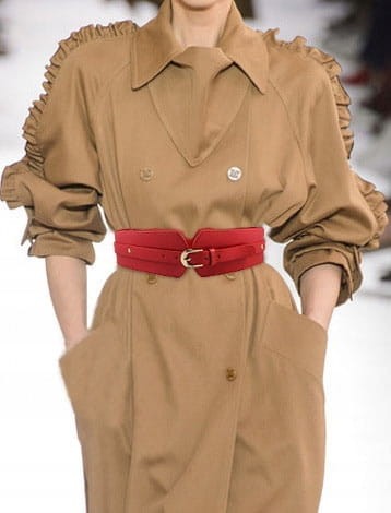 SZEROKI PAS BIODROWY Sukienki Płaszcze CZERWONY