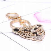 BRELOCZEK TYGRYS Cyrkonie Brelok do kluczy Złoty