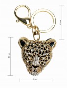 BRELOCZEK TYGRYS Cyrkonie Brelok do kluczy Złoty
