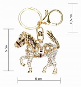 BRELOCZEK Koń Konik Cyrkonie Brelok do kluczy