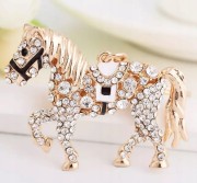 BRELOCZEK Koń Konik Cyrkonie Brelok do kluczy