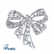 PINETS Broszka z cyrkoniami Cyrkonie Kokarda