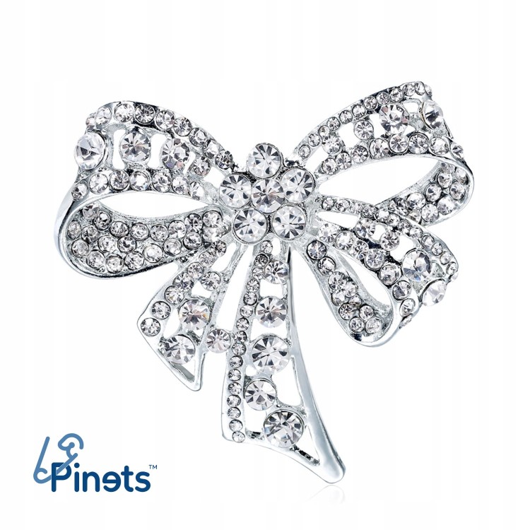 PINETS Broszka z cyrkoniami Cyrkonie Kokarda