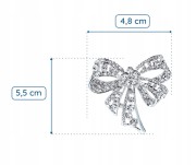 PINETS Broszka z cyrkoniami Cyrkonie Kokarda