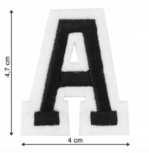 Naszywka TERMO naprasowanka LITERA A Literka Łata