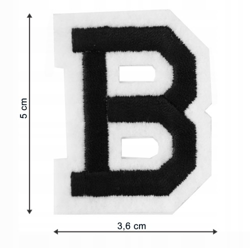 Naszywka TERMO naprasowanka LITERA B Literka Łata