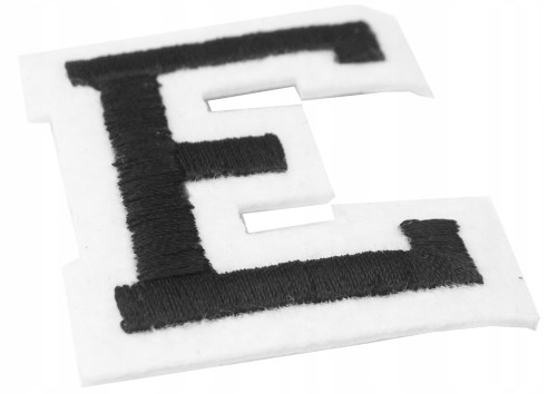 Naszywka TERMO naprasowanka LITERA E Literka Łata