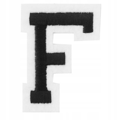 Naszywka TERMO naprasowanka LITERA F Literka Łata