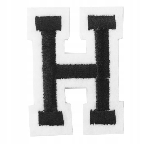Naszywka TERMO naprasowanka LITERA H Literka Łata