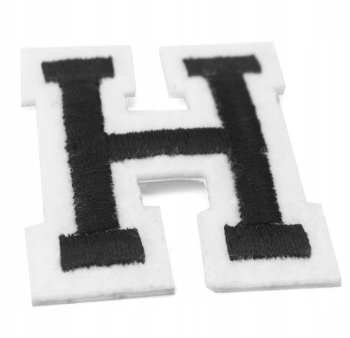 Naszywka TERMO naprasowanka LITERA H Literka Łata