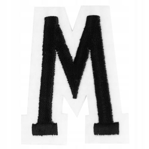 Naszywka TERMO naprasowanka LITERA M Literka Łata