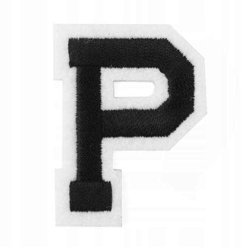 Naszywka TERMO naprasowanka LITERA P Literka Łata