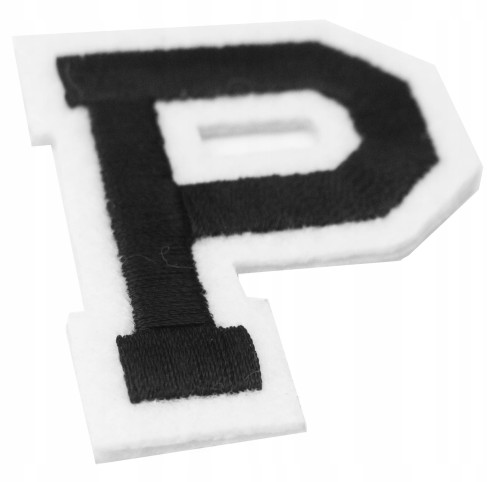 Naszywka TERMO naprasowanka LITERA P Literka Łata