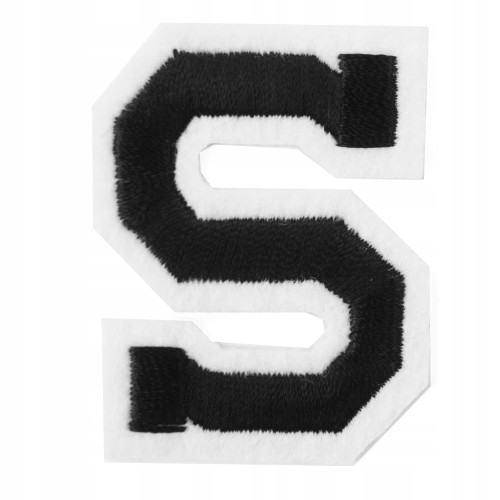 Naszywka TERMO naprasowanka LITERA S Literka Łata