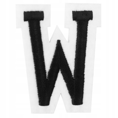 Naszywka TERMO naprasowanka LITERA W Literka Łata