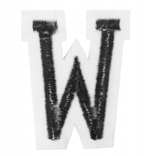 Naszywka TERMO naprasowanka LITERA W Literka Łata