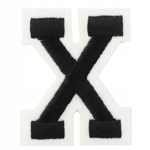 Naszywka TERMO naprasowanka LITERA X Literka Łata
