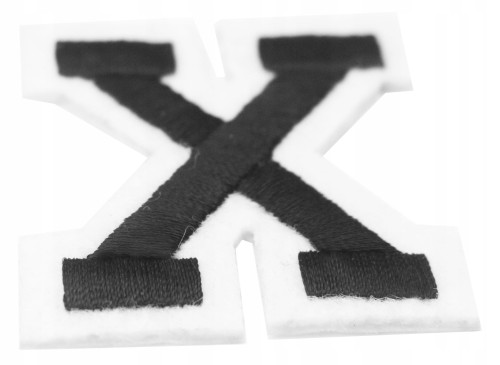 Naszywka TERMO naprasowanka LITERA X Literka Łata