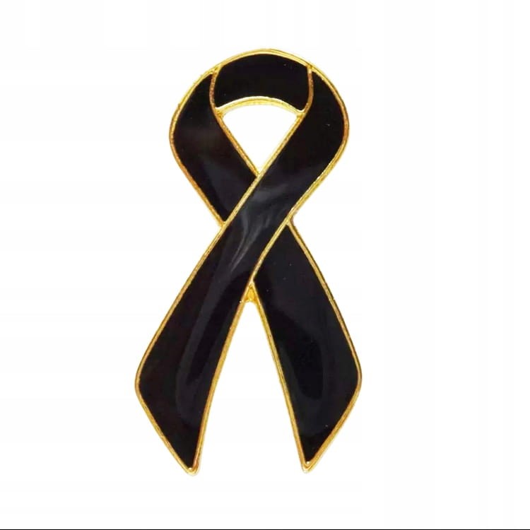 PINETS przypinka Żałobna Wstążka Żałoba Pogrzeb
