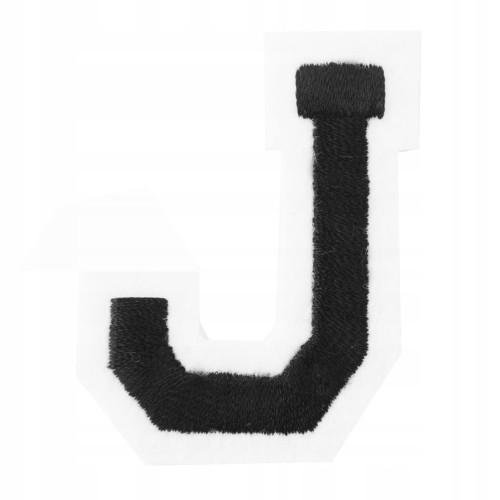 Naszywka TERMO naprasowanka LITERA J Literka Łata
