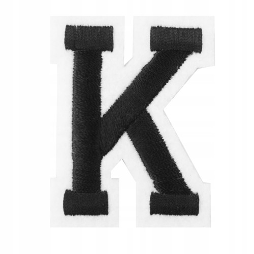Naszywka TERMO naprasowanka LITERA K Literka Łata