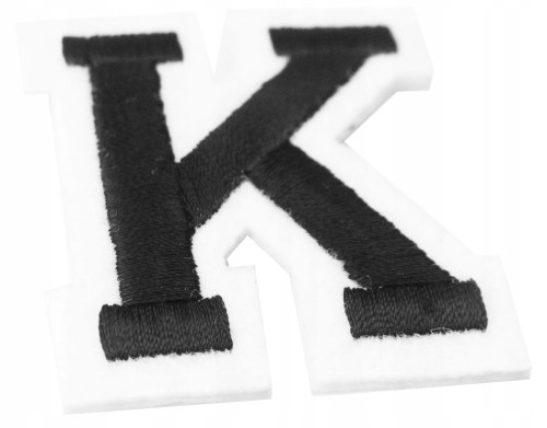 Naszywka TERMO naprasowanka LITERA K Literka Łata