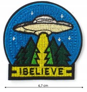 Naszywka TERMO Naprasowanka I belive Ufo Łata