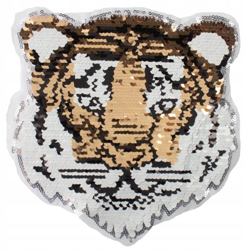 Naszywka Tygrys Cekin Dwustronna Cekinowa Tygrysek