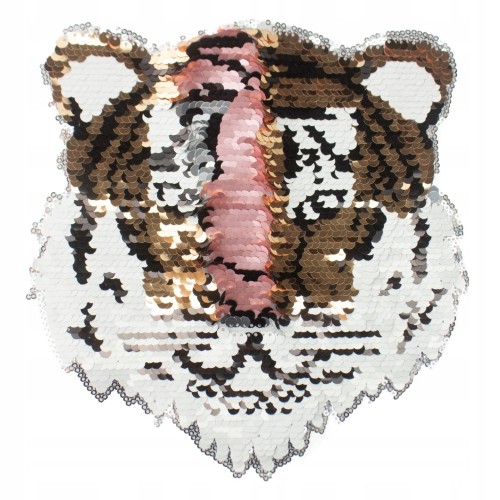 Naszywka Tygrys Cekin Dwustronna Cekinowa Tygrysek