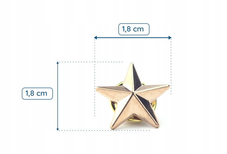 PINETS przypinka Gwiazda Ozdoba Złota Gwiazdka