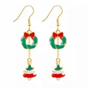 KOLCZYKI Długie świąteczne Choinki Wianki Święta