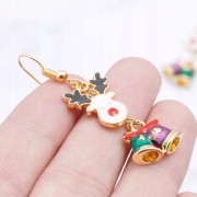 KOLCZYKI Długie świąteczne Renifer Dzwoneczki Zima