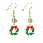 Kolczyki świąteczne Wianek