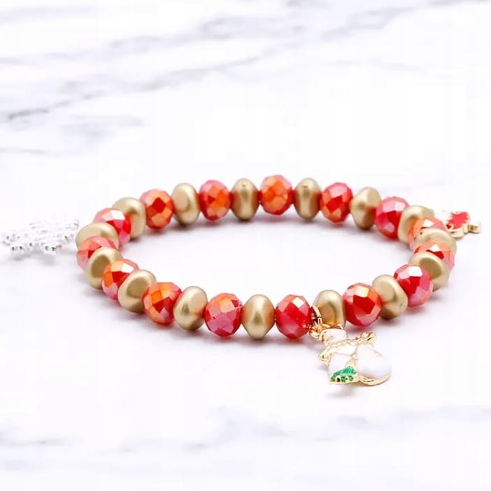 BRANSOLETKA świąteczna Bałwan Choinka Śnieżynka