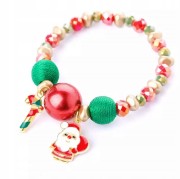BRANSOLETKA świąteczna Mikołaj Bombka Koraliki