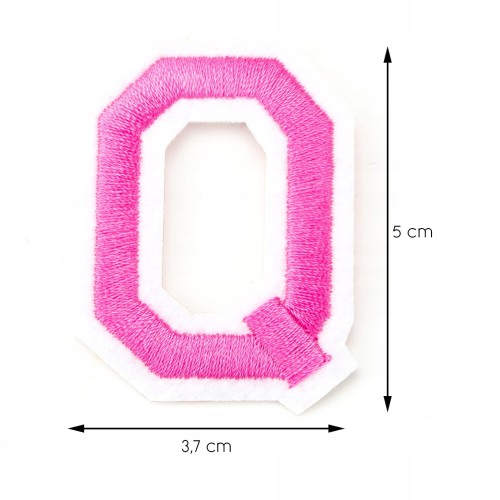 Naszywka TERMO naprasowanka LITERA Q Literka Łata