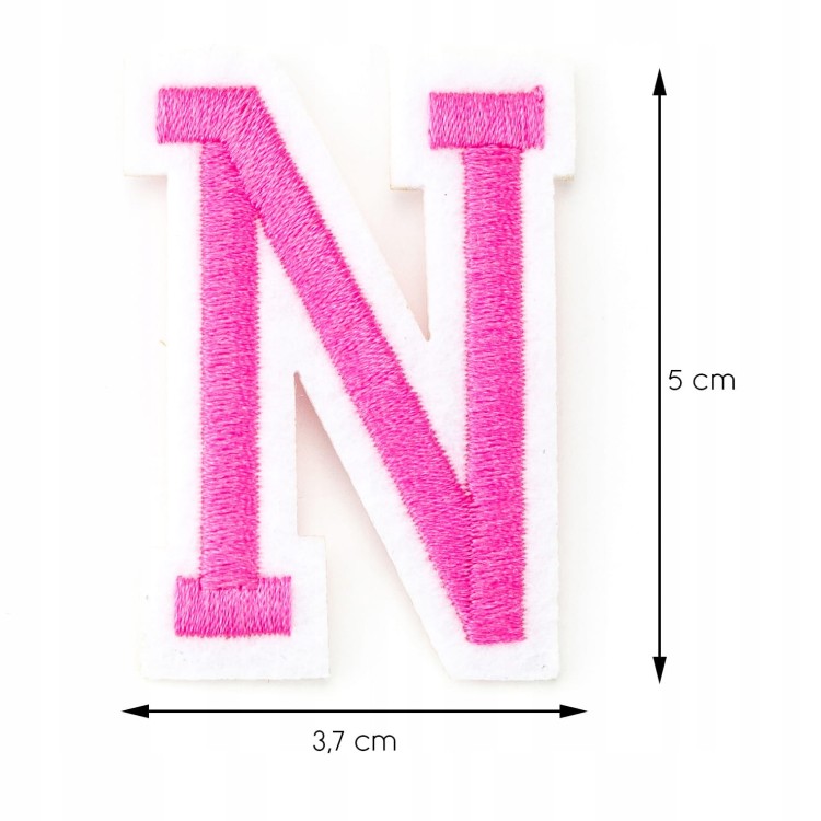 Naszywka TERMO naprasowanka LITERA N Literka Łata