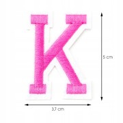 Naszywka TERMO naprasowanka LITERA K Literka Łata
