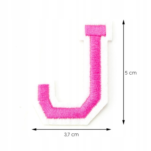 Naszywka TERMO naprasowanka LITERA J Literka Łata
