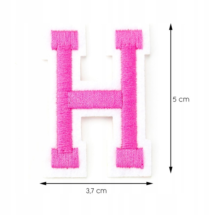 Naszywka TERMO naprasowanka LITERA H Literka Łata