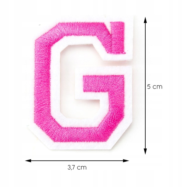 Naszywka TERMO naprasowanka LITERA G Literka Łata