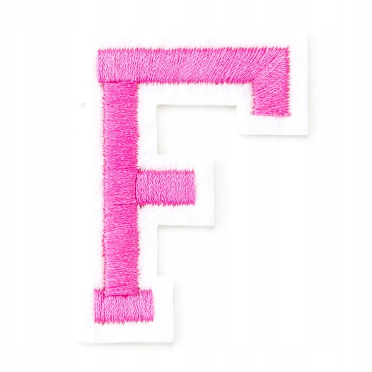 Naszywka TERMO naprasowanka LITERA F Literka Łata