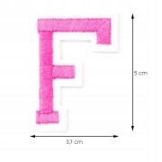 Naszywka TERMO naprasowanka LITERA F Literka Łata