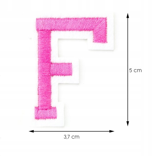 Naszywka TERMO naprasowanka LITERA F Literka Łata