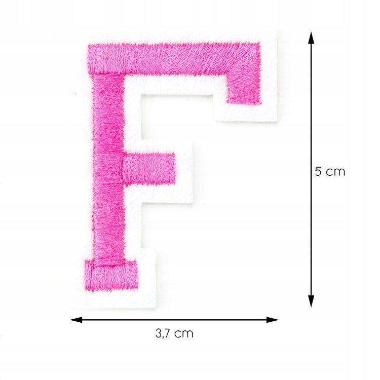 Naszywka TERMO naprasowanka LITERA F Literka Łata