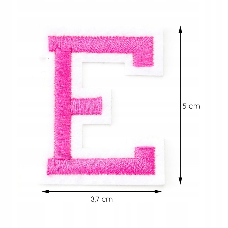 Naszywka TERMO naprasowanka LITERA E Literka Łata