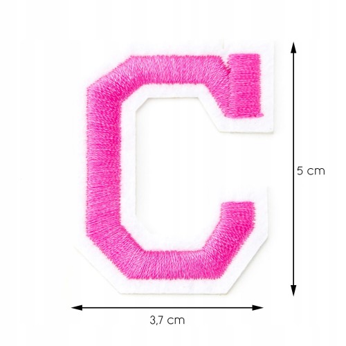 Naszywka TERMO naprasowanka LITERA C Literka Łata