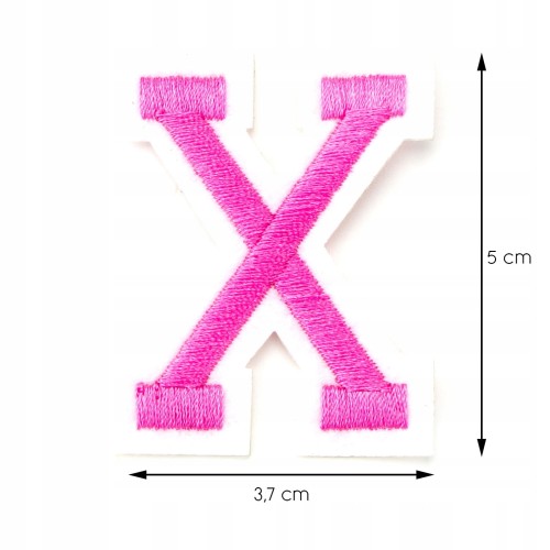 Naszywka TERMO naprasowanka LITERA X Literka Łata